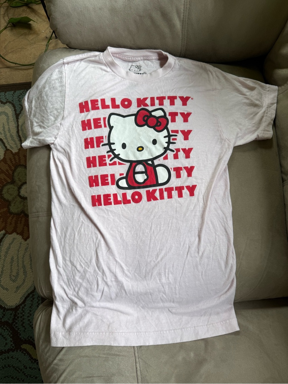 Sanrio Hello Kitty Pink Tee with Red Graphic